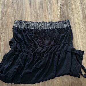 NAILA Black Sequin Trim Blouse